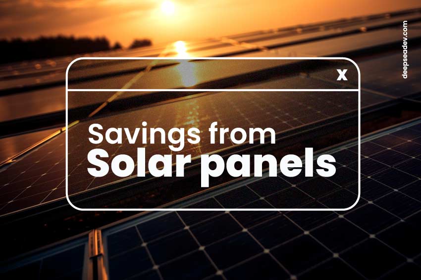 savings from solar panels